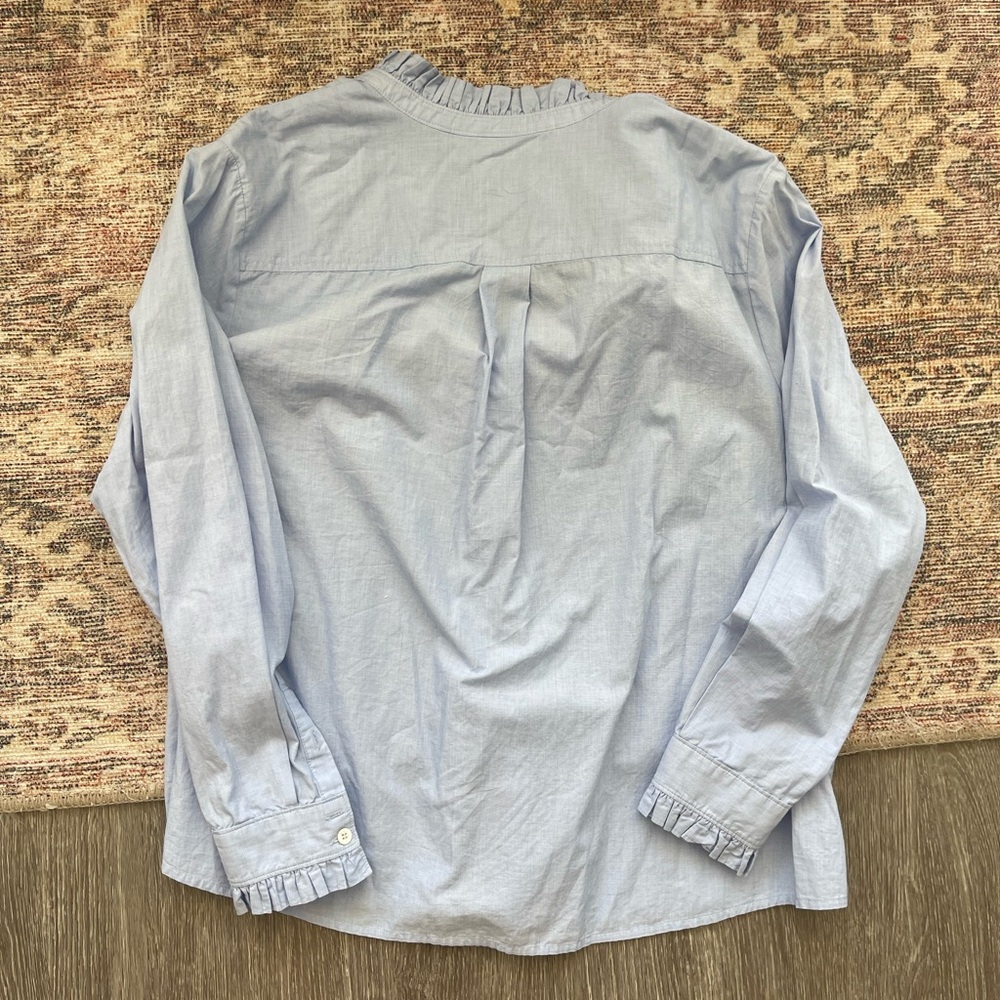 Court & Rowe Ruffle Trim Button-Up Top - Picture 7 of 8
